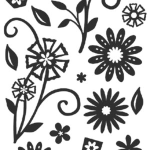 Peel-Off Scrapbooking Stickers - Gold - Floral