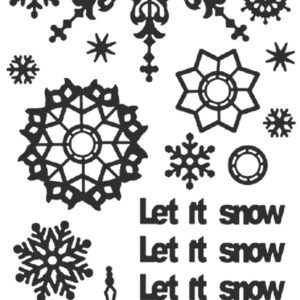 Peel-Off Scrapbooking Stickers - Gold - Snow