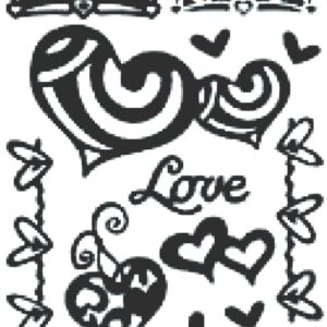 Peel-Off Scrapbooking Stickers - Gold - Heart