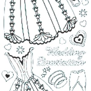 Peel-Off Glitter Stickers - Gold - Wedding