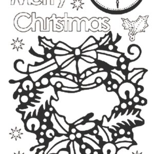 Peel-Off Glitter Stickers - Gold - Wreath