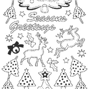 Peel-Off Glitter Stickers - Gold - Holiday Trees