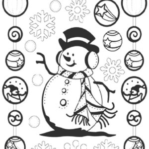 Peel-Off Glitter Stickers - Gold - Snowmen