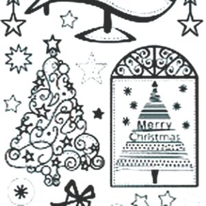 Peel-Off Glitter Stickers - Gold - Christmas Tree