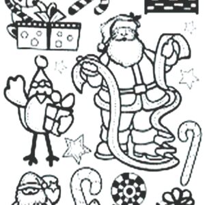 Peel-Off Glitter Stickers - Gold - Santa