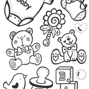 Peel-Off Glitter Stickers - Gold - Baby