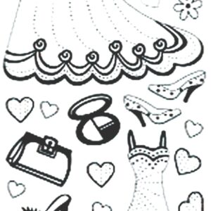 Peel-Off Glitter Stickers - Gold - Wedding