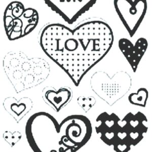 Peel-Off Glitter Stickers - Gold - Heart
