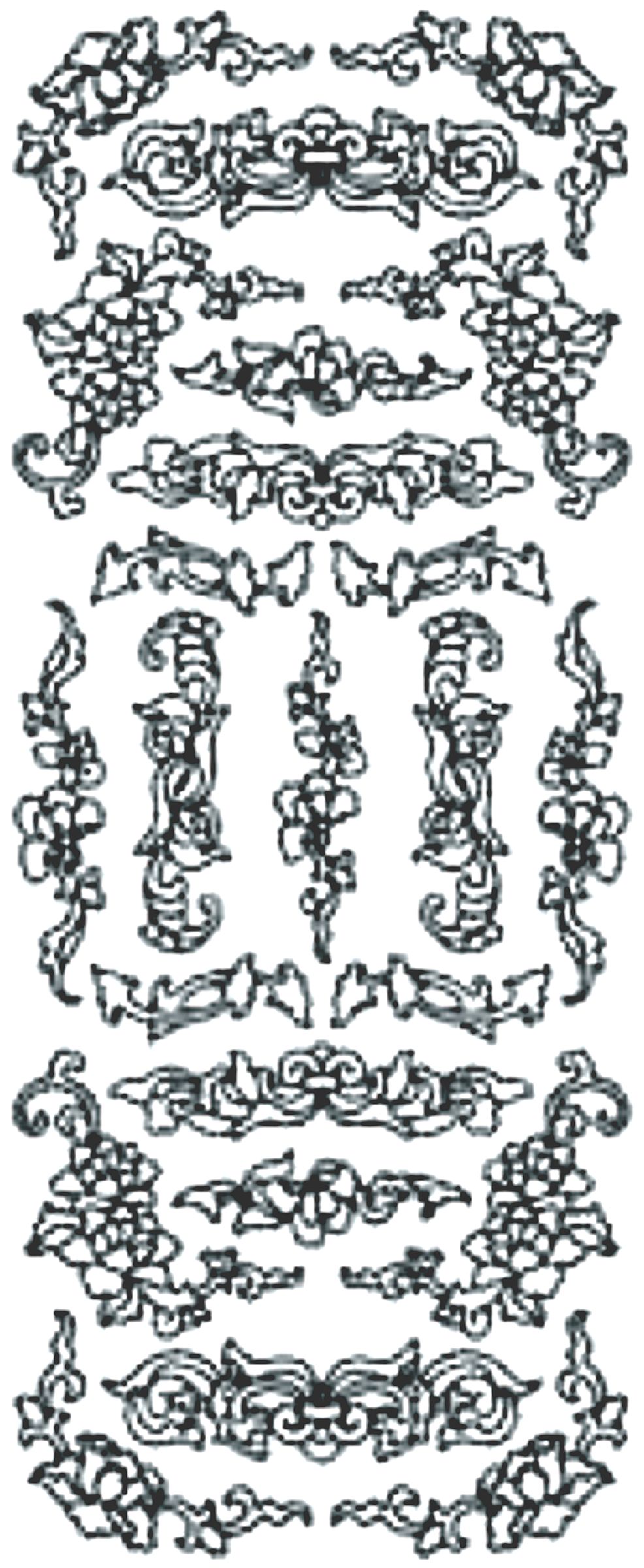 Peel-Off Stickers - Silver - Corners