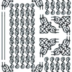 Peel-Off Stickers - Silver - Border