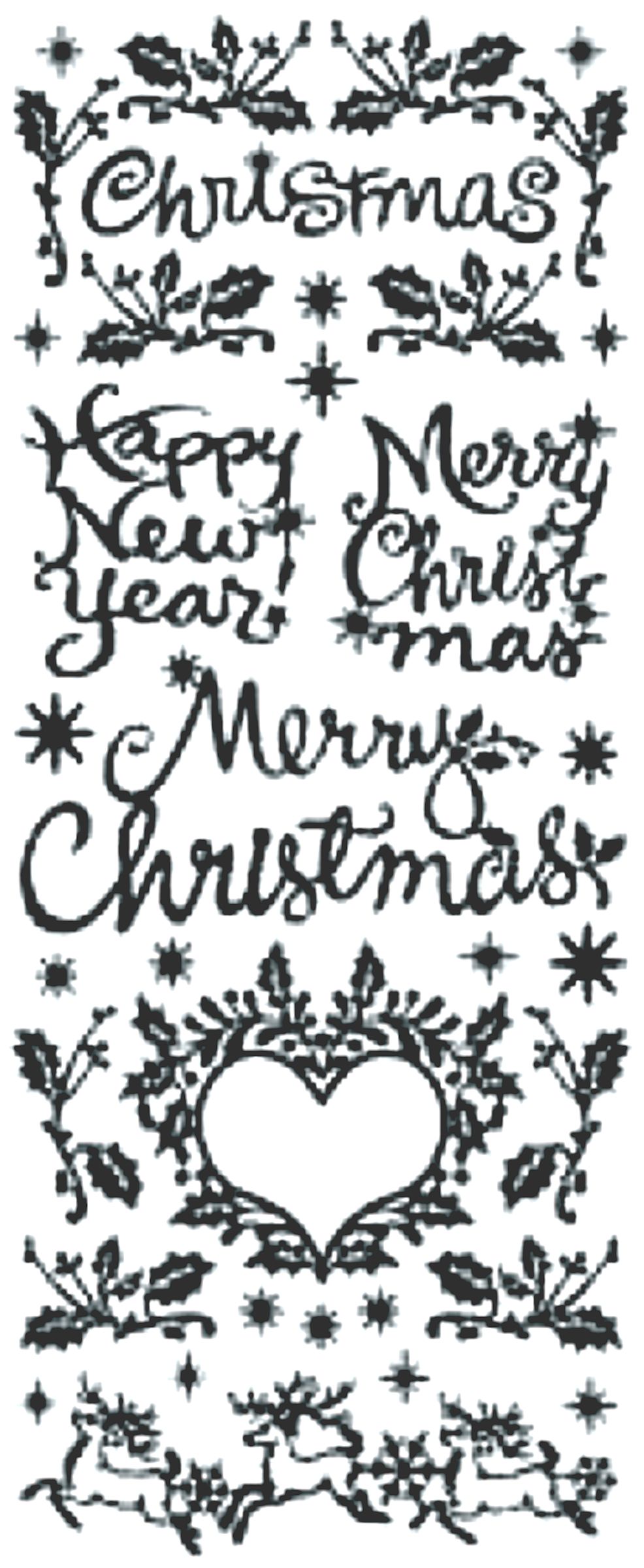 Peel-Off Stickers - Gold - Merry Christmas