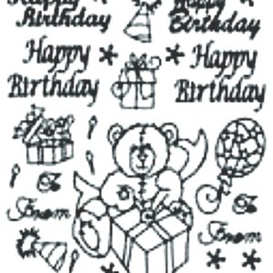 Peel-Off Stickers - Silver - Happy Birthday