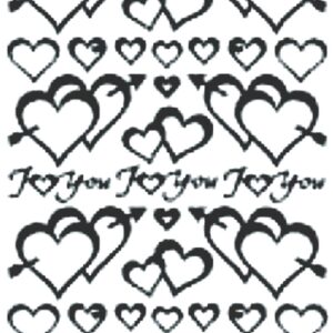 Peel-Off Stickers - Silver - Valentine's Day