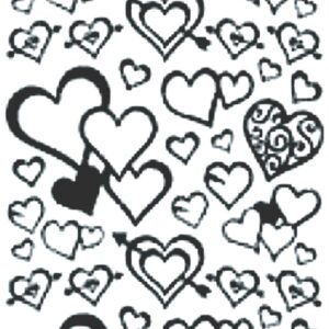 Peel-Off Stickers - Silver - Valentine's Day