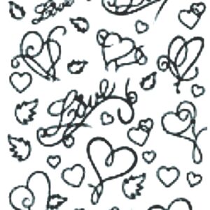 Peel-Off Stickers - Silver - Valentine's Day