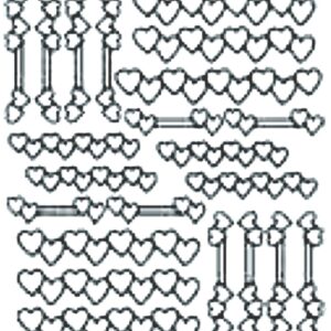 Peel-Off Stickers - Gold - Valentine's Day