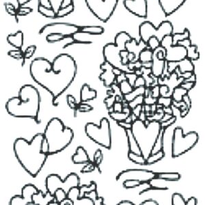 Peel-Off Stickers - Gold - Valentine's Day