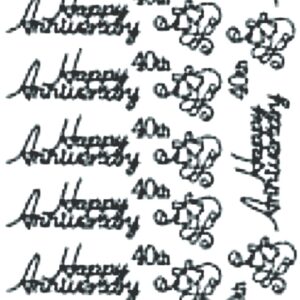 Peel-Off Stickers - Gold - Anniversary