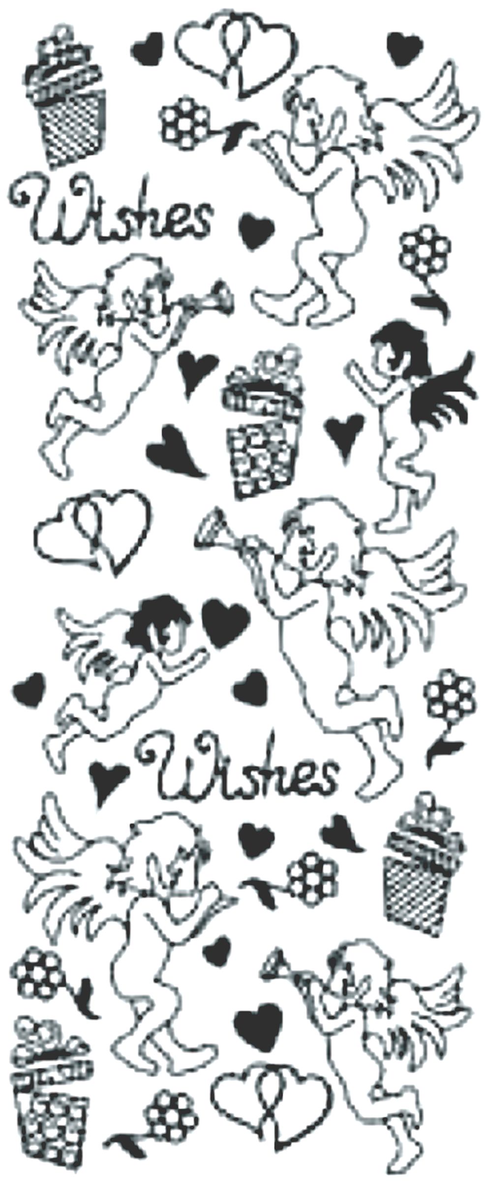 Peel-Off Stickers - Silver - Best Wishes
