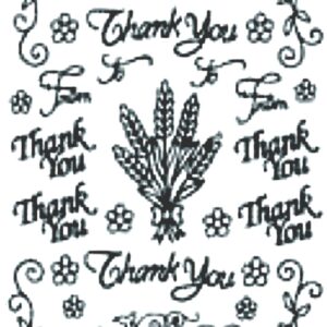 Peel-Off Stickers - Gold - Thank You