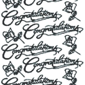 Peel-Off Stickers - Gold - Congratulations