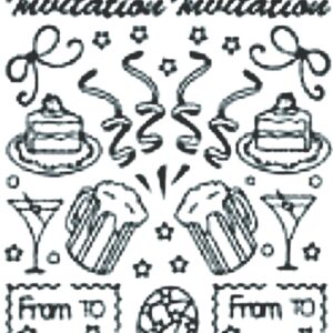 Peel-Off Stickers - Gold - Invitation