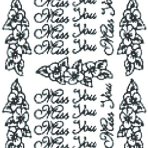 Peel-Off Stickers - Gold - Miss You