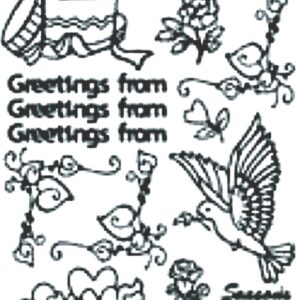 Peel-Off Stickers - Silver - Greetings