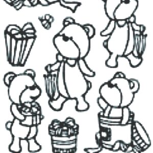 Peel-Off Stickers - Gold - Bears