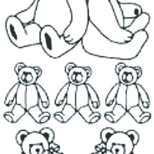 Peel-Off Stickers - Gold - Bears