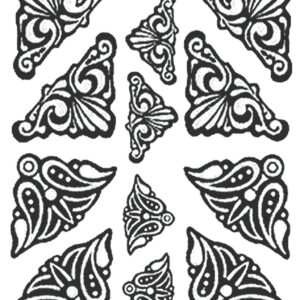 Peel-Off Scrapbooking Stickers - Gold - Corners