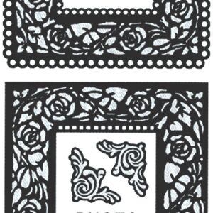 Peel-Off Scrapbooking Stickers - Gold - Rose Photo