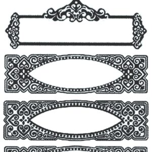 Peel-Off Scrapbooking Stickers - Gold - Tag Plate