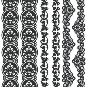 Peel-Off Scrapbooking Stickers - Silver - Border