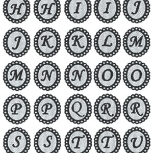 Peel-Off Scrapbooking Stickers - Gold - Alphabet Round