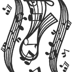 Peel-Off Scrapbooking Stickers - Gold - Border Music