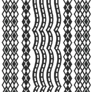 Peel-Off Scrapbooking Stickers - Gold - Border A