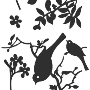 Peel-Off Scrapbooking Stickers - Gold - Bird