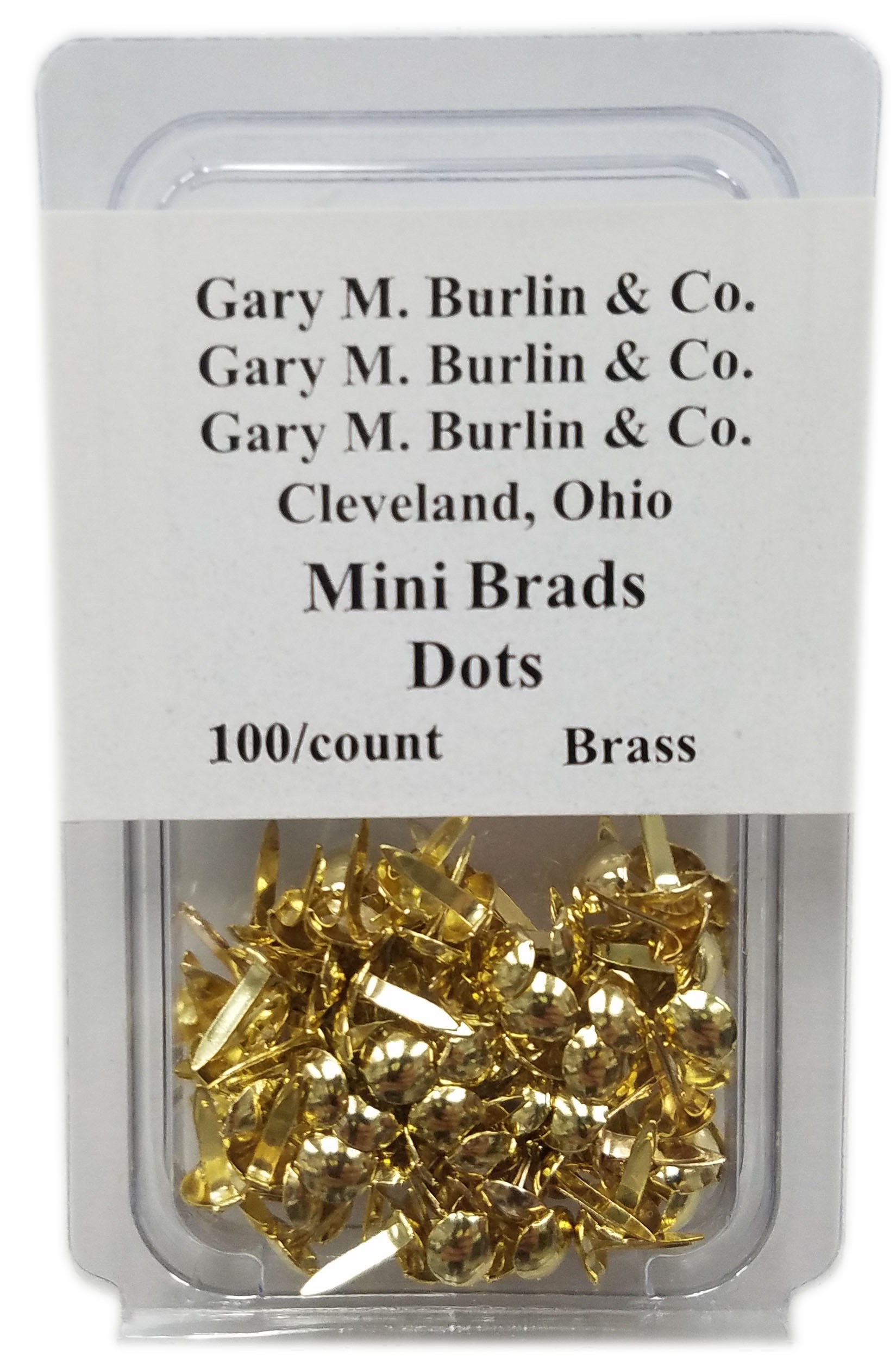 GMB Metal Brads – Mini Dot 100pc – Brass