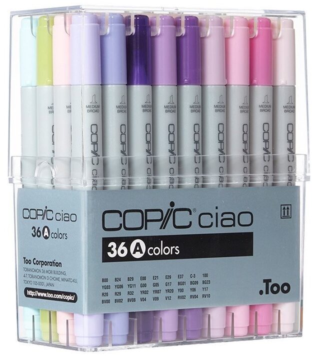 Copic - Ciao - Alcohol Marker - Set - "A" (36 Pieces)