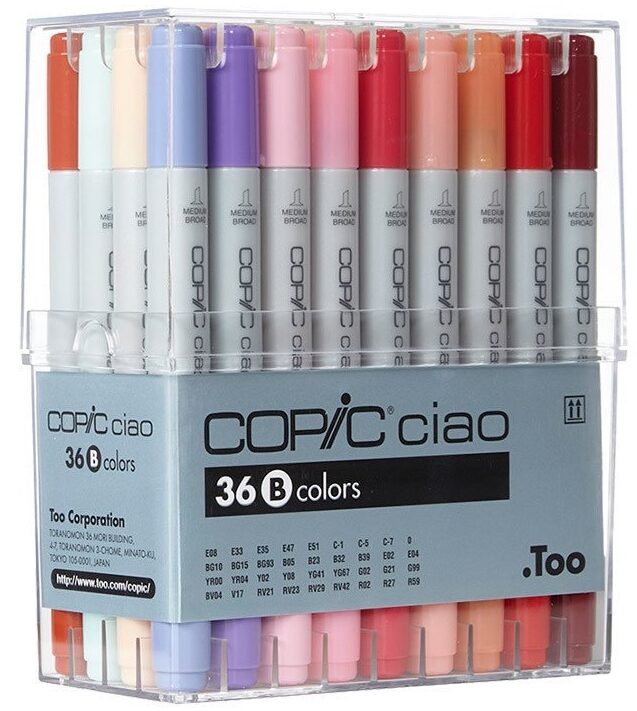 Copic - Ciao - Alcohol Marker - Set - "B" (36 Pieces)