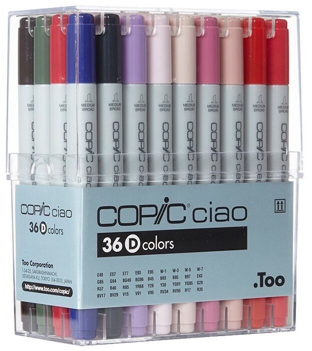 Copic - Ciao - Alcohol Marker - Set - "D" (36 Pieces)