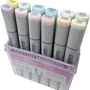 Copic - Sketch - Alcohol Marker - Set - Pales (12 Pieces)