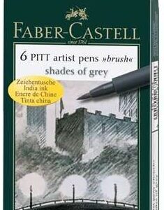 Faber-Castell - Pitt - Artist Pens - Shades of Grays (6 Pieces)