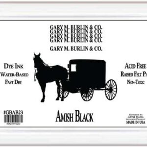 Gary's Amish Black Dye Ink Pad (2" x 3")