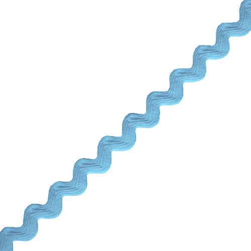 Solid Ric-Rac Ribbon – Light Blue (1/4″ x 75′) | Cleveland Art Supply