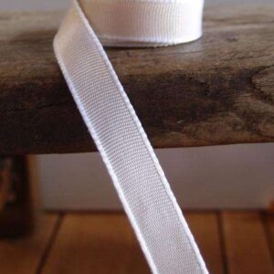 Two-Tone Grosgrain Ribbon - Ivory (3/8" x 75')