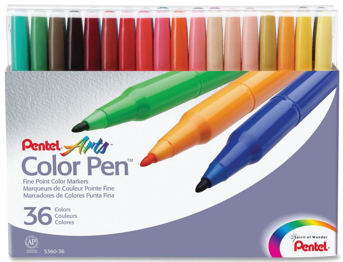Pentel - Color Pen - Set (36 Pieces)