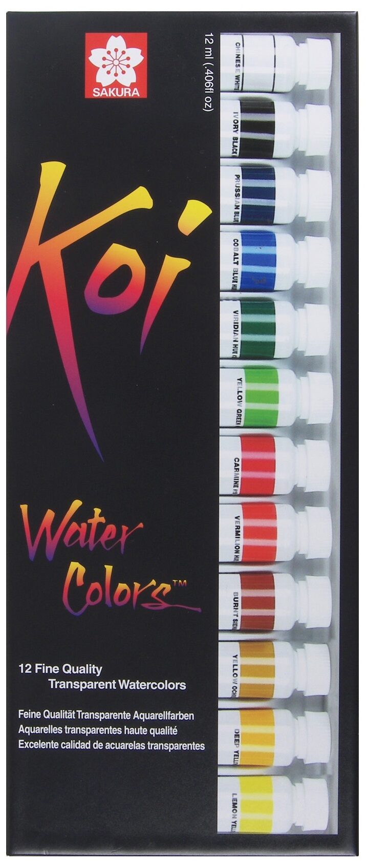 Sakura - Koi - Watercolors - Set (12 Pieces)