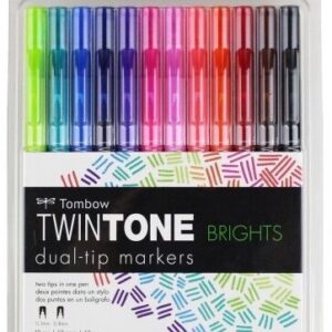 Tombow - Twintone - Dual-Tip Markers - Set - Brights